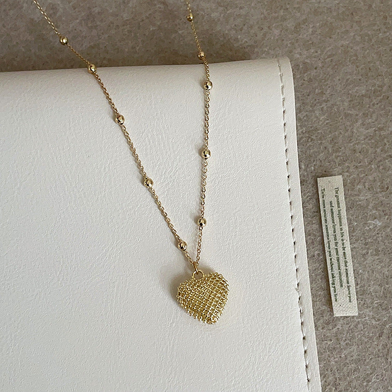 Woven Heart Pendant Necklace - DippedShop Wholesale - #1907