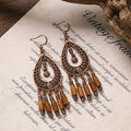 Boho Wooden Dangle Earrings - DippedShop Wholesale - #2531