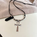 Elegant Gold Plated Rhinestones Cross Pendant Necklace 6W6JNC974