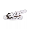 Trendy Hollow Out Solid Color Leather Belt 6W6JBT175