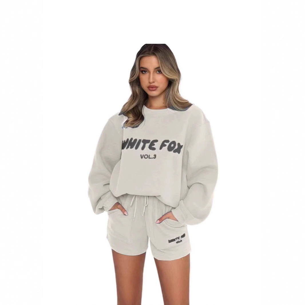 Letter Print Sweatshirt Set - DippedShop Wholesale - #8483