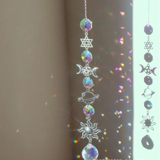Moon Crystal Suncatcher - DippedShop Wholesale - #5571