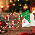 Christmas Santa Claus Charm Layered Beaded Bracelet 6W6JBR656