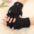 Convertible Fingerless Faux Fur Gloves - DippedShop Wholesale - #1363
