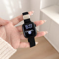 Simple Solid Color Nylon Weave Magnetic Watch Band 6W6JWA112