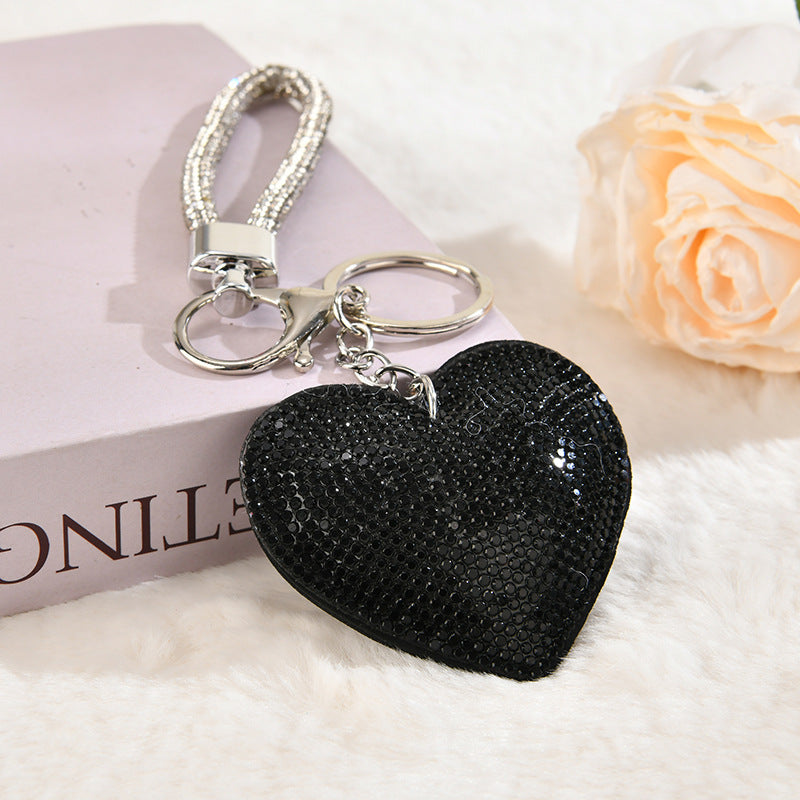 Rhinestone Heart Bag Charm - DippedShop Wholesale - #8019