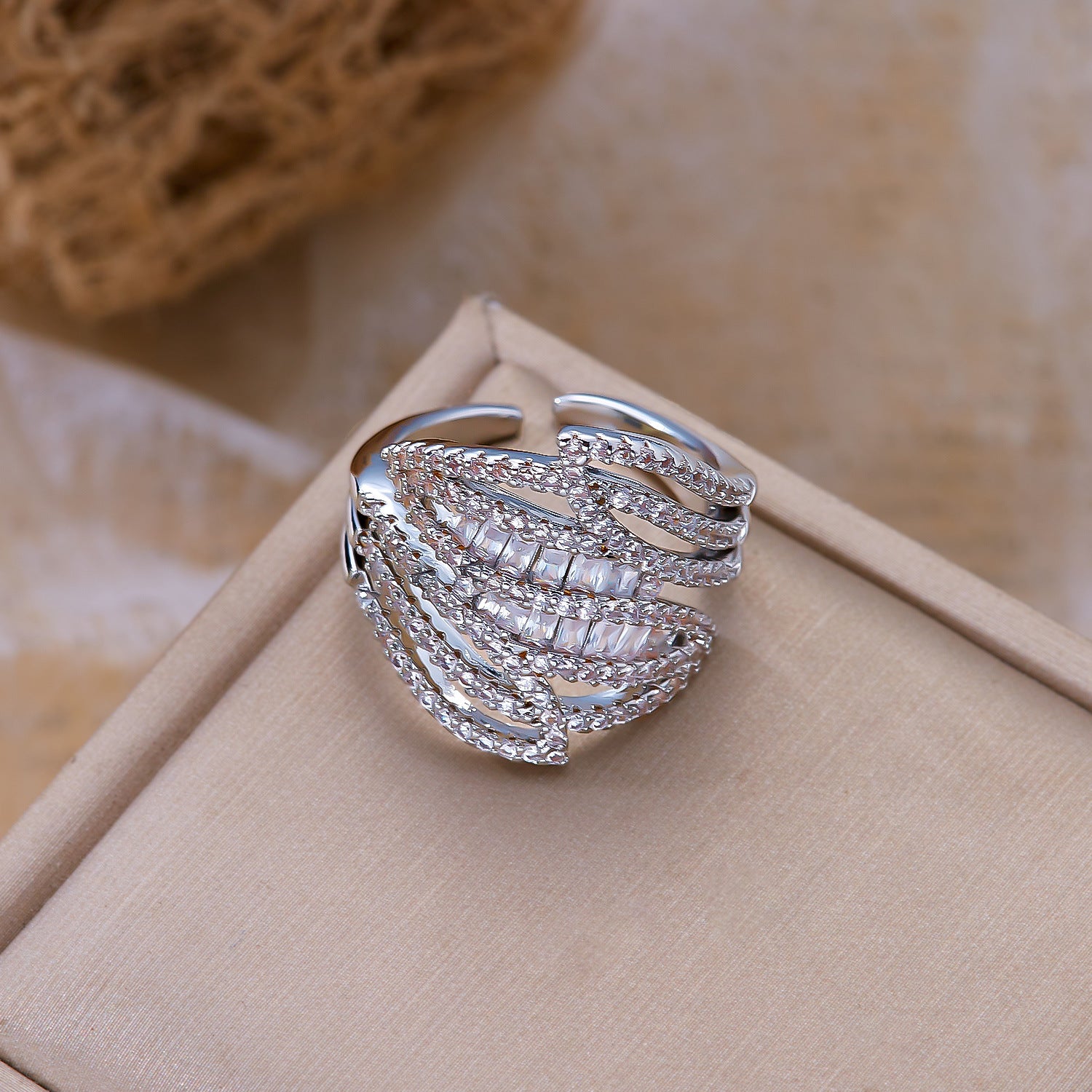 Butterfly Rhinestone Open Ring - DippedShop Wholesale - #3027