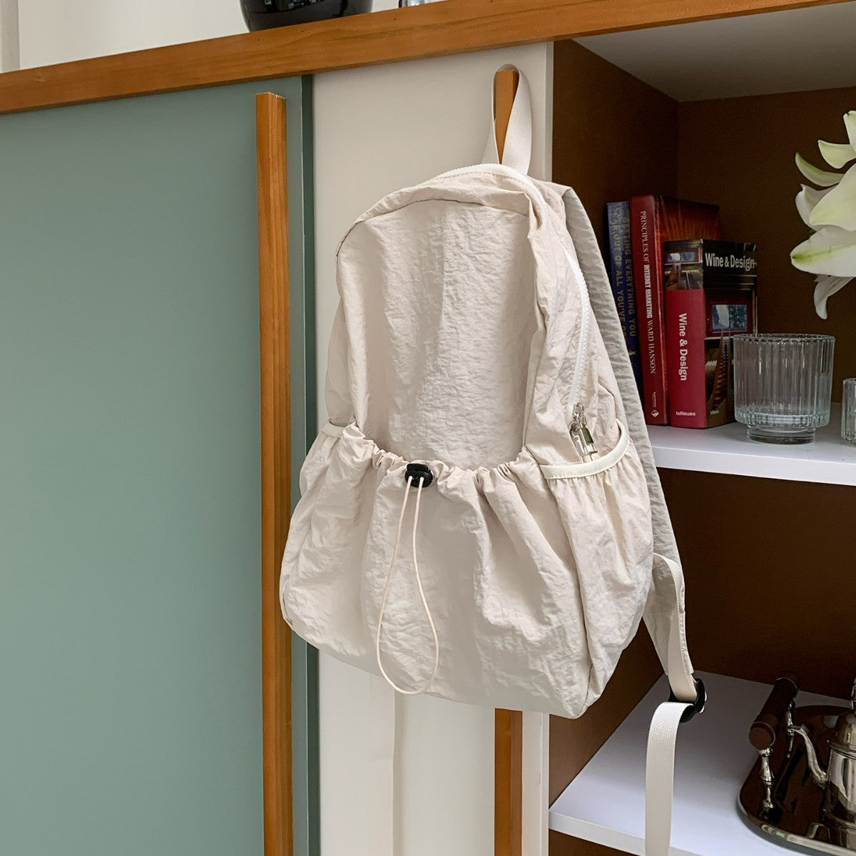 Minimalist Solid Color Nylon Sport Backpack 6S10BBG1437