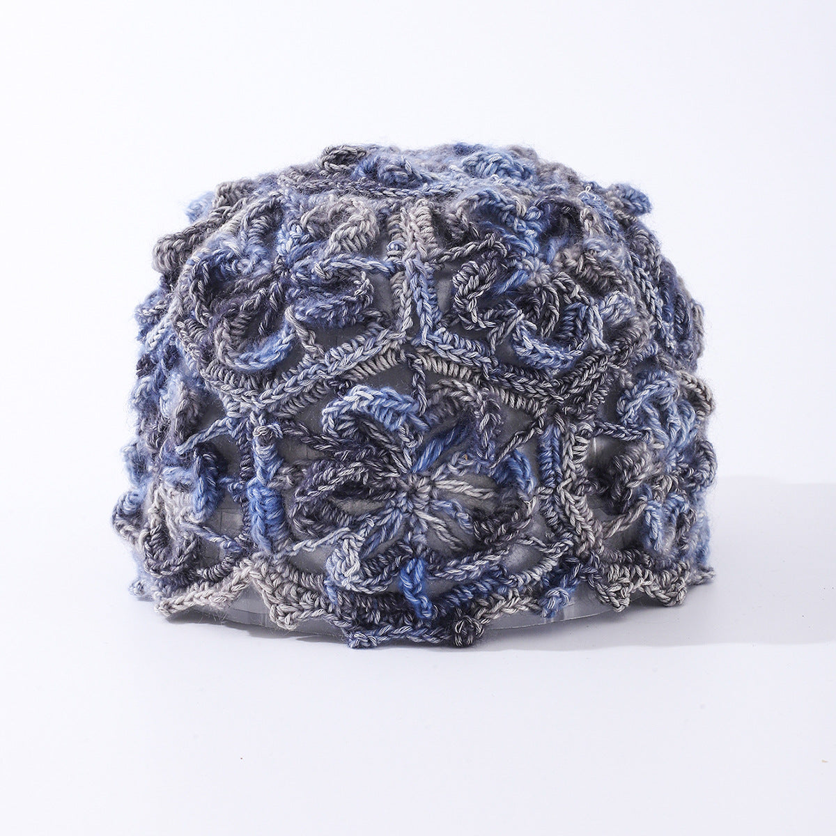 Boho Handmade Crochet Flower Hollow Beanie Hat 8BK6HAT205T