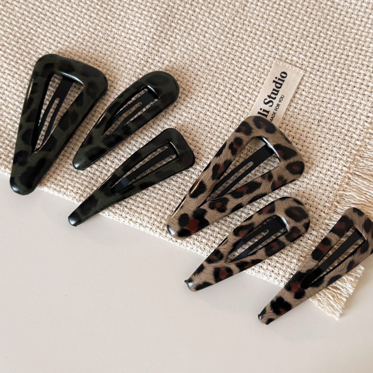 Vintage Leopard Print Hollow Hair Clips 6W6HCP1235