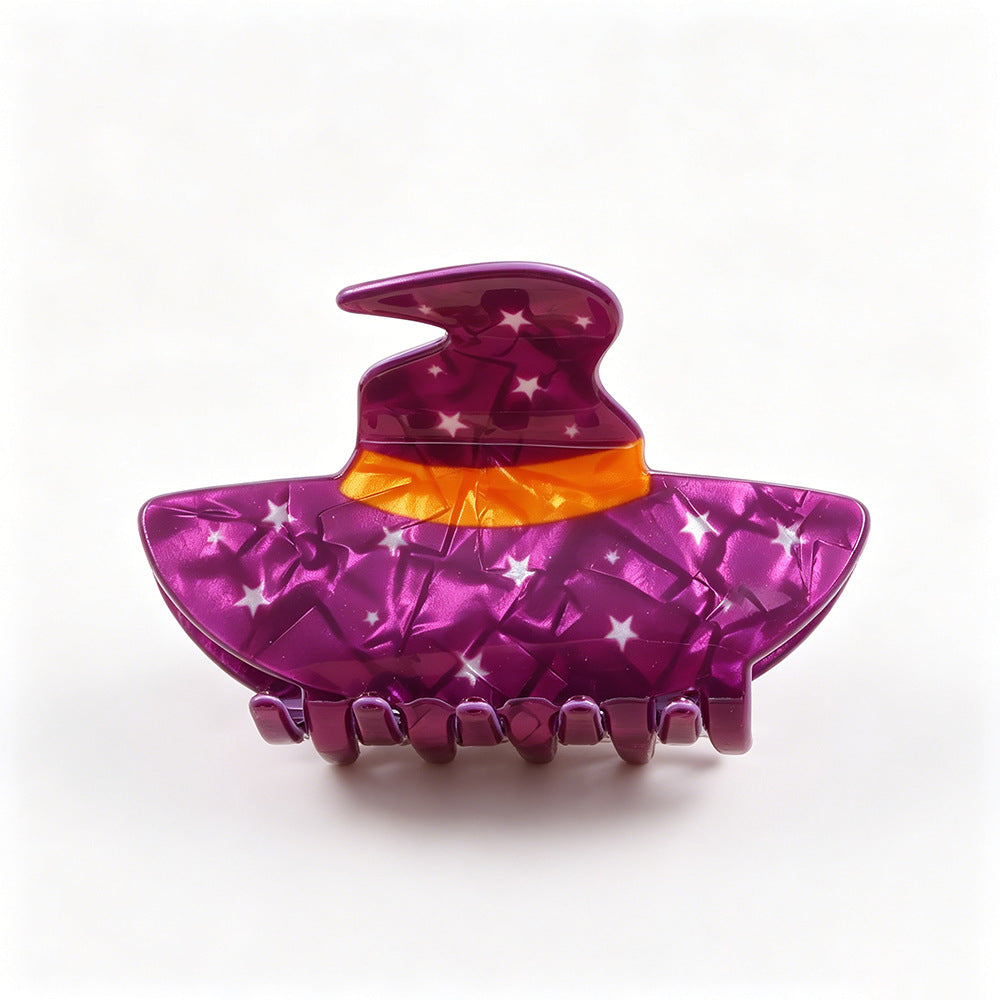 Quirky Halloween Ghost Pumpkin Hair Claw 6W6HCP1324