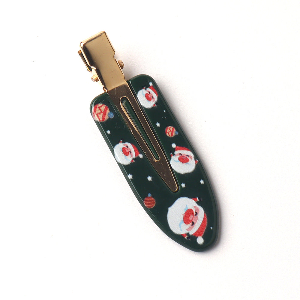 Christmas Print No Crease Duck Billed Hair Clip 6W6HPN97
