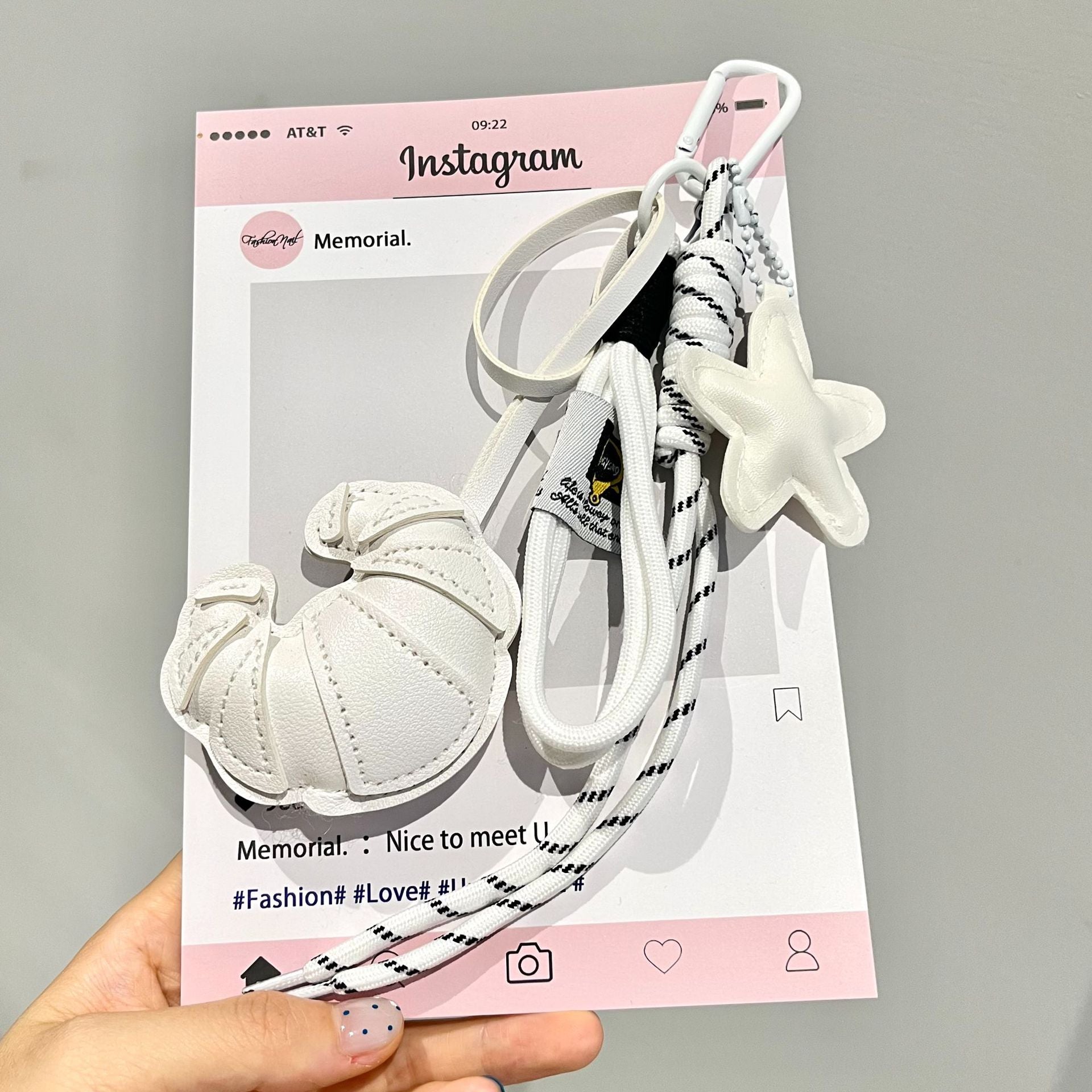 Chic Croissant Star Pendant Keychain Bag Charm 6W10BBC352