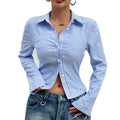 Elegant Striped Polo Shirt - DippedShop Wholesale - #5939
