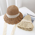 Hollow Lace Straw Bucket Hat - DippedShop Wholesale - #8643