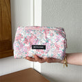 Cute Plaid Pattern Quilted Shell Makeup Bag MK2BW6S10BOB106