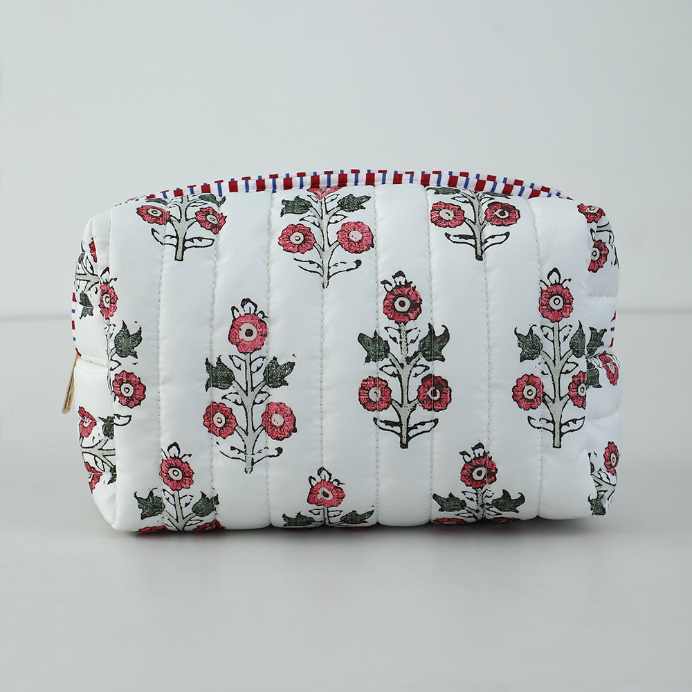 Vinatge Floral Print Large Capacity Cosmetic Bag 6S10BOB1041