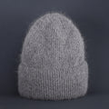 Simple Solid Warm Cuffed Ribbed Knit Beanie 6W6HAT687