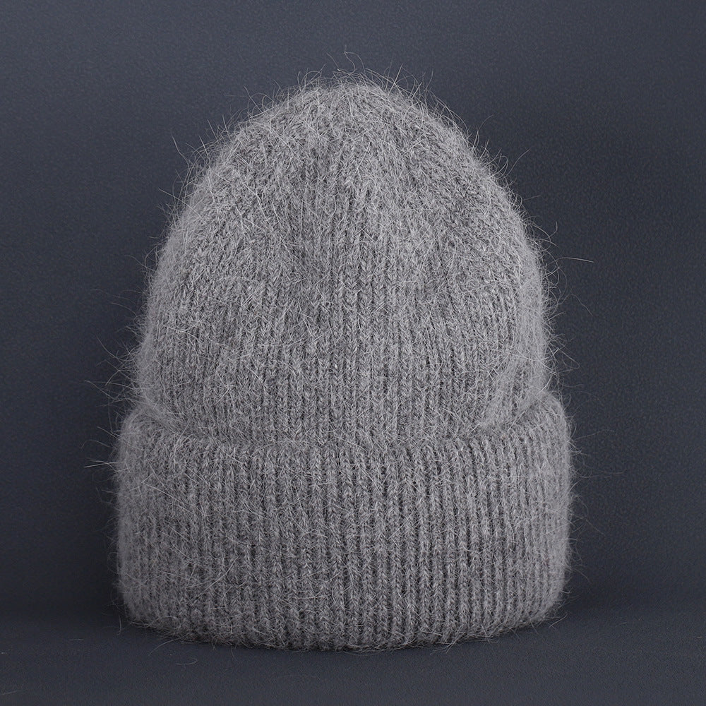Simple Solid Warm Cuffed Ribbed Knit Beanie 6W6HAT687