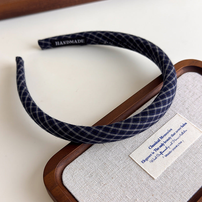 Vintage Plaid Print No-Slip Headband 6W6HBD405