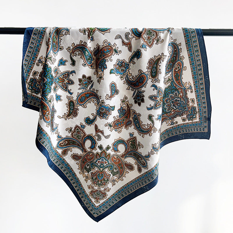 Retro Paisley Print Jacquard Neckerchief Square Scarf MK2BW6W6NSI08