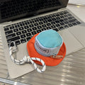 Creative Color Contrast Hat Shape Earbud Case 6S10BWB108