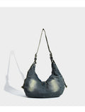 Vintage Splice Washed Denim Studded Underarm Bag 6W10BBG1340