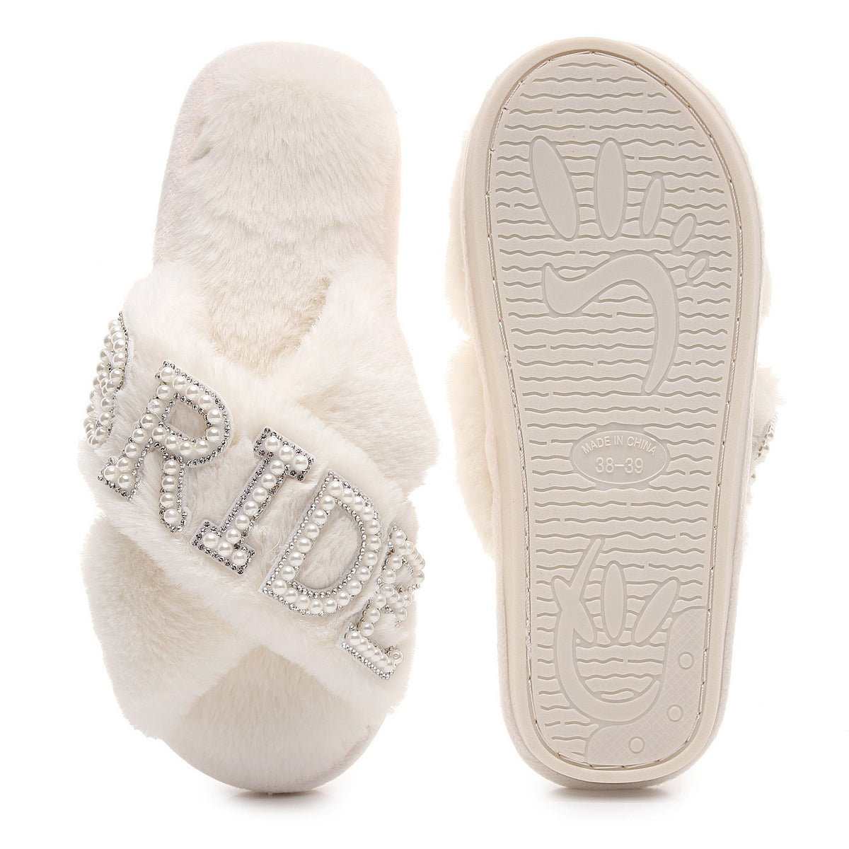 Rhinestone Bride Slippers - DippedShop Wholesale - #4227