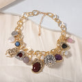 Vintage Exaggerated Tassel Pendant Choker Necklace 6W6JNC622