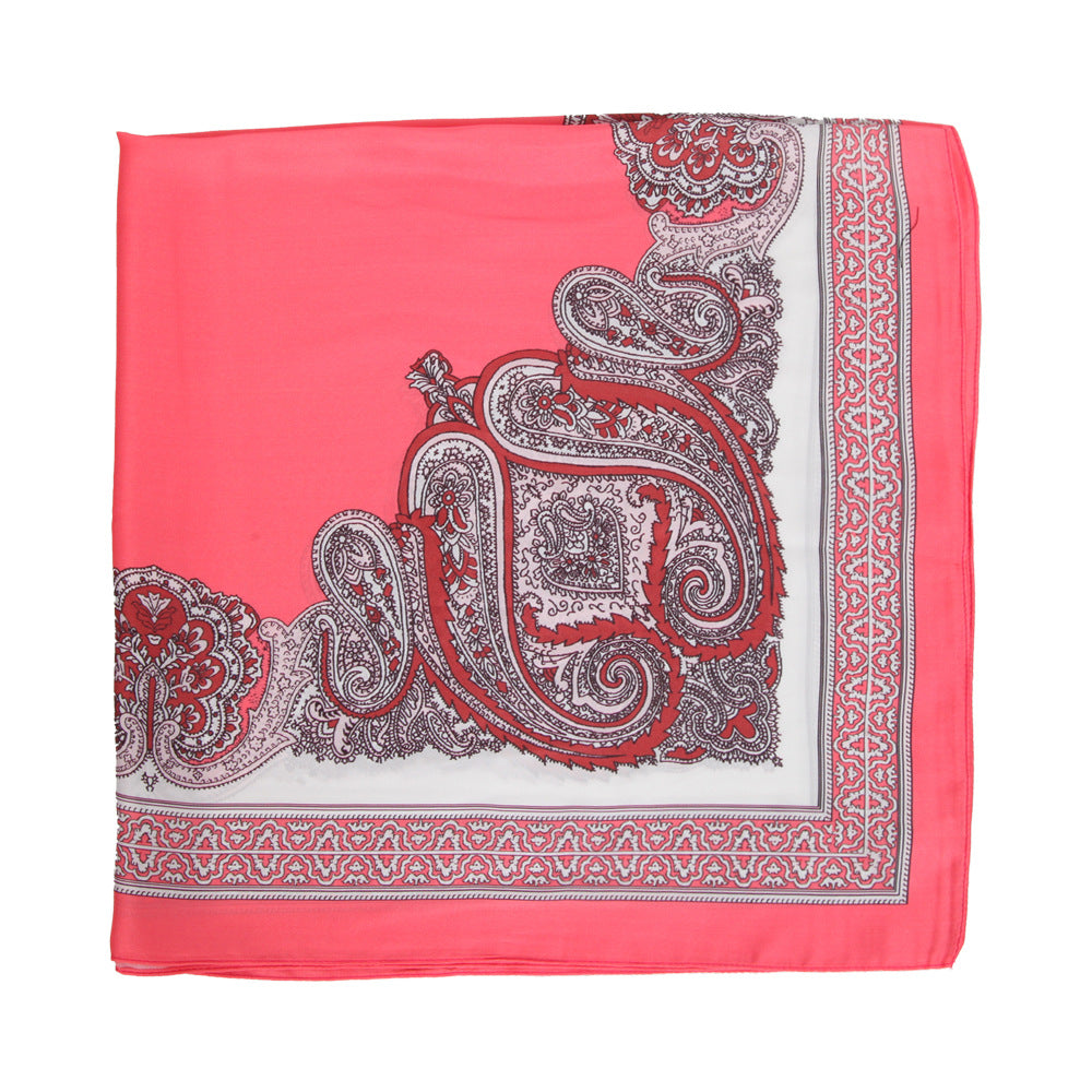 Cashew Print Silk Scarf - DippedShop Wholesale - #7827