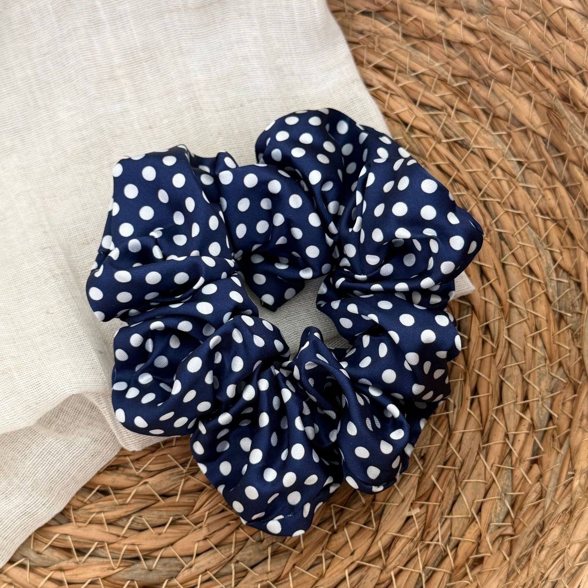 Vintage Polka Dots Print Elastic Scrunchies 6W6HSR335