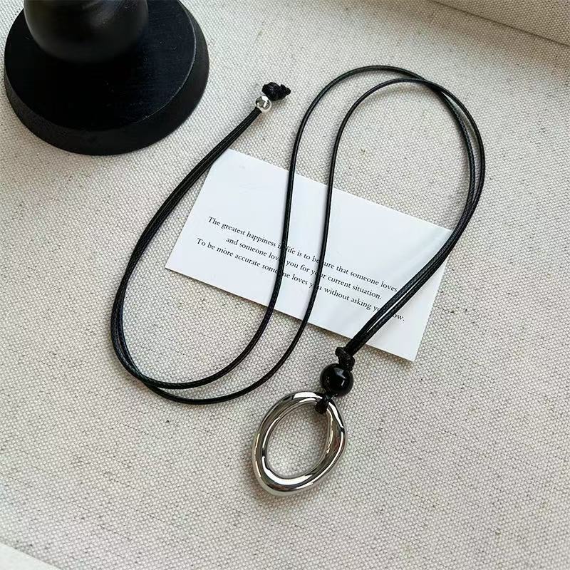 Irregular Circle Pendant Necklace - DippedShop Wholesale - #4739