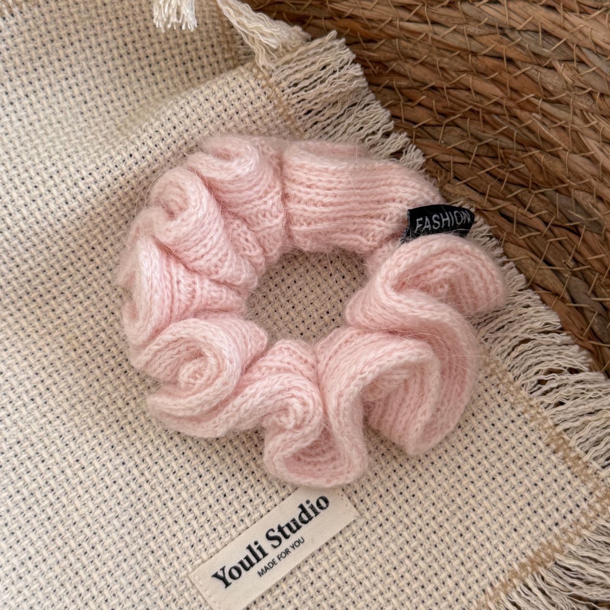 Simple Solid Color Knit Elastic Scrunchies 6W6HSR507