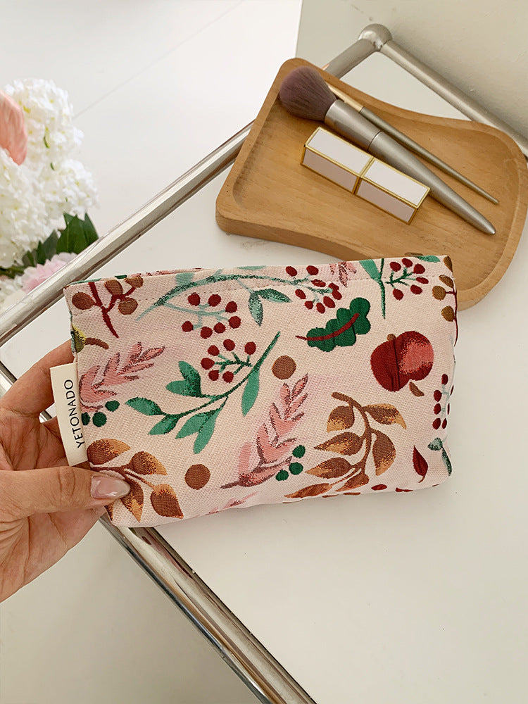 Large Capacity Floral Embossed Portable Makeup Bag MK2BW6W10BOB398