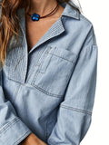Trendy Polo Denim Top - DippedShop Wholesale - #2595