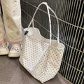 Minimalist Polka Dots Canvas Lightweight Tote Bag MK2BLW6W10BBG573