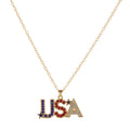 Stylish USA Map Pendant Choker Necklace 8ZA6JNC276T