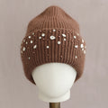 Luxury Rhinestone Angora Knit Beanie 6W6HAT696
