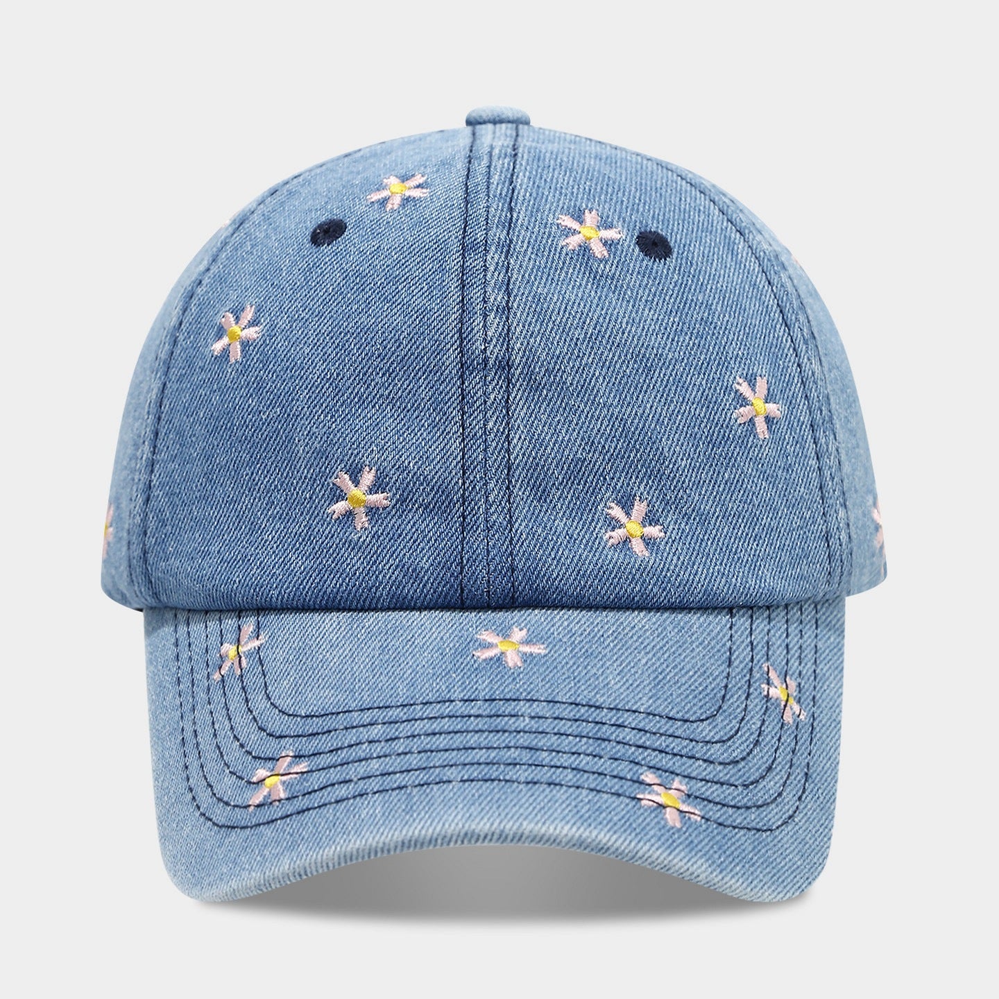 Embroidered Daisy Baseball Cap - DippedShop Wholesale - #0563