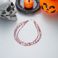 Halloween Gothic Pendant Blood Drop Layered Necklace 6W6JNC612