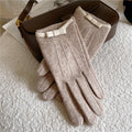 Bowknot Plush Touchscreen Gloves - DippedShop Wholesale - #0307