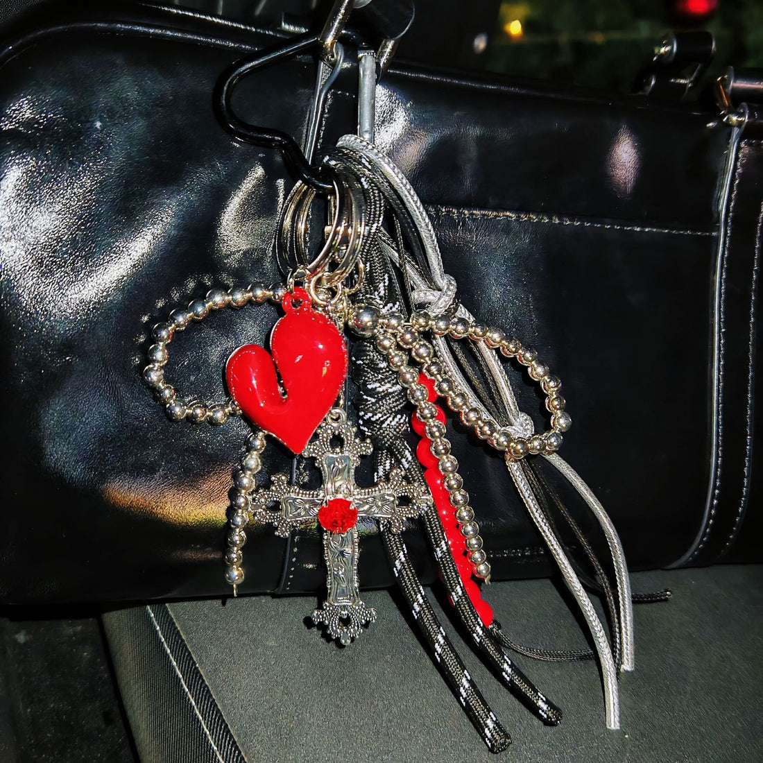 Bow Love Cross Keychain Bag Charms DP25B552