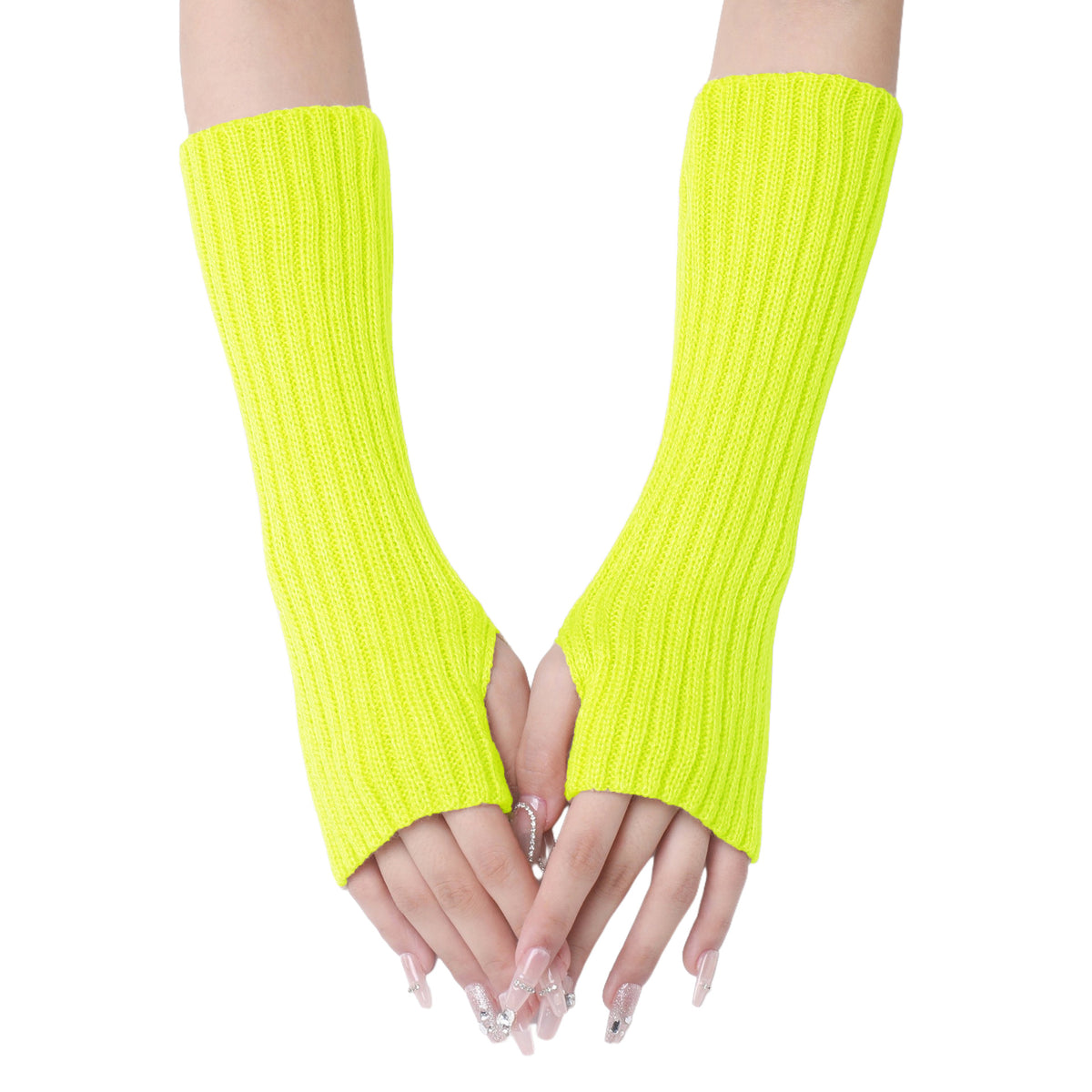 Long Fingerless Arm Warmers - DippedShop Wholesale - #7475