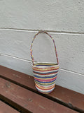 Boho-Style Multi Color Striped Woven Shoulder Bag 8CW6BBG524L