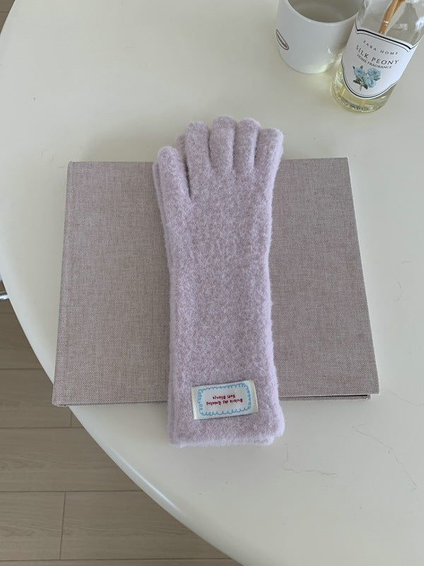 Fuzzy Plush Long Gloves - DippedShop Wholesale - #1619