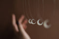 Invisible Fishing Line Crescent Moon Choker Necklace 6W6JNC1077