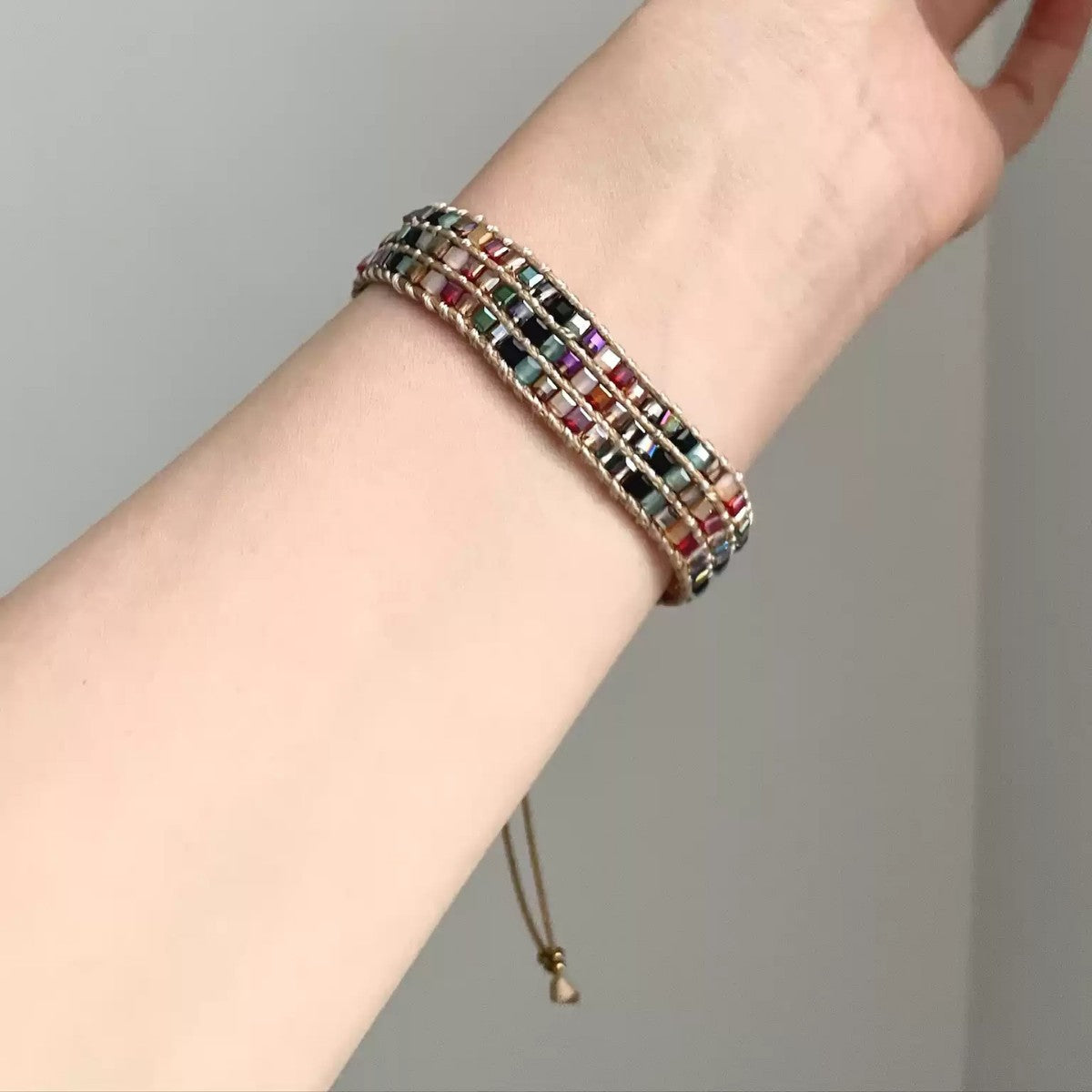 Boho Style Handmade Colorful Beaded Braided Bracelet 6W6JBR363