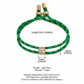 Trendy Square Rhinestone Adjustable Rope Bracelet 6W6JBR531