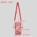 Cute Clear Popcorn Purse Striped Crossbody Bag 6W10BBG2122