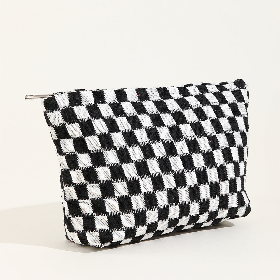 Plaid Color Block Lage Capacity Make Up Bag DPB0112